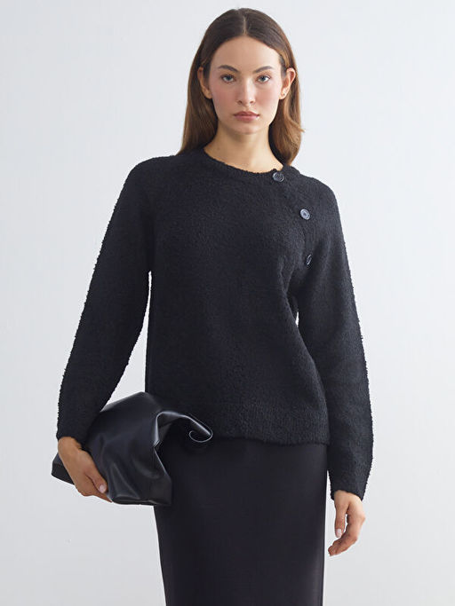 Bisiklet Yaka Kad?n Triko Kazak