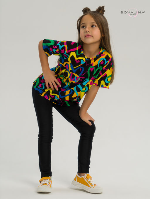 Костюм Мун яркие сердца-черный - Sovalina фото 27