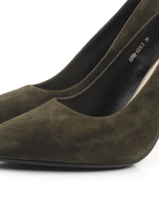 06-A88A-631LY DK. GREEN Туфли женские (натуральная замша)