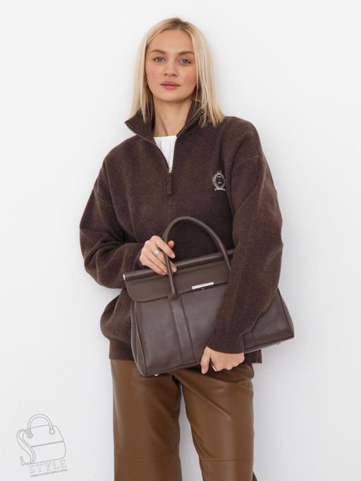 Сумка женская кожаная 98343SP cappuccino Velina Fabbiano-Safenta