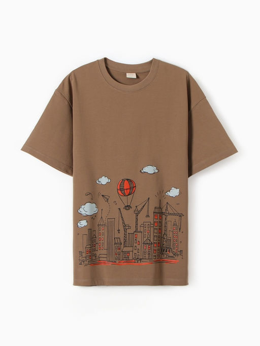 Футболка мужская MINAKU: Art, хаки, р-р 52-54