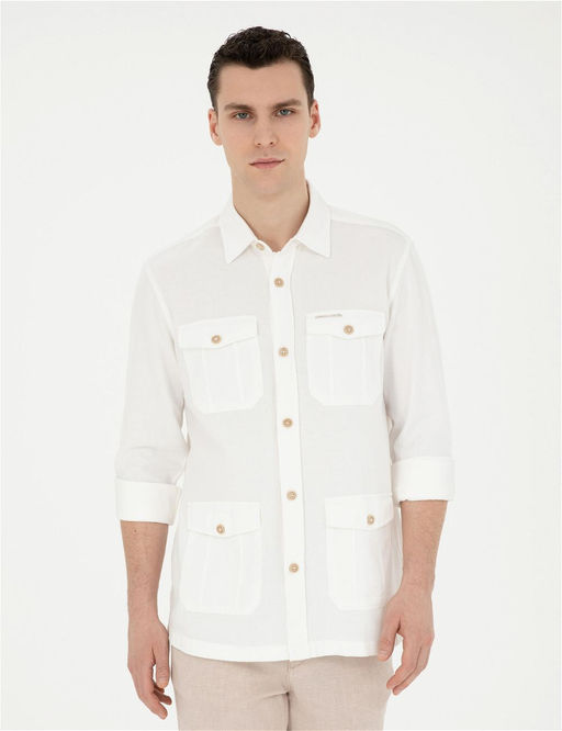 Bej Comfort Fit Uzun Kollu G_mlek