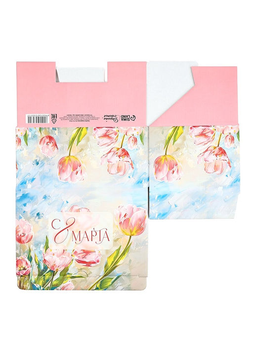 Подарочная коробка, упаковка, С 8 марта, 22?15?10 см