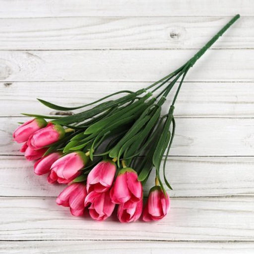 Цена за 10 шт. Цветок искусственный Букет тюльпанов 34 см 6 веток / NT596 /уп 600/ - Галеонтрейд фото 13