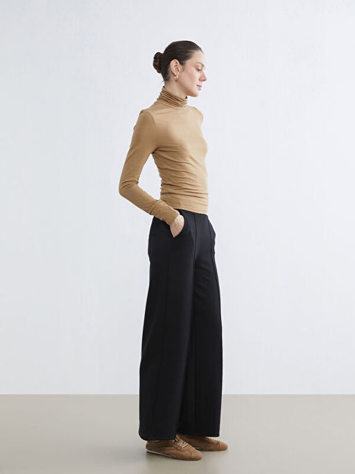 Standart Fit Geni? Pa?a Kad?n Pantolon