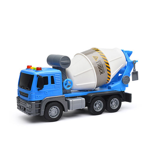 Машина "Бетономешалка" 1:16 (свет, звук) в коробке (цвет синий)