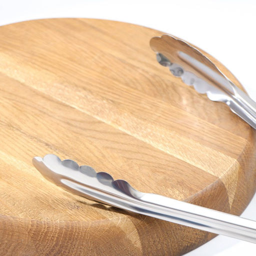 Щипцы кухонные Доляна «Лист», h=28.5 см, серебристые