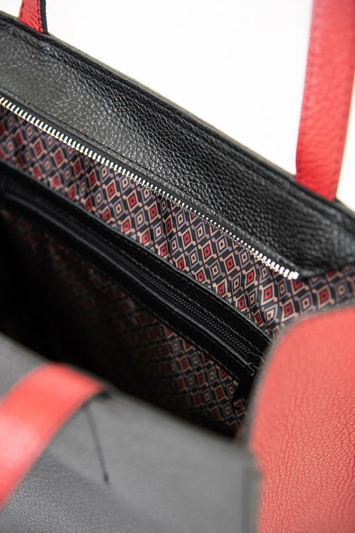Сумка женская Ц-550.1 черный+красный - Protege фото 7