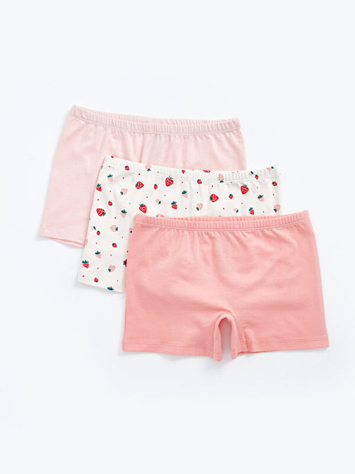 Bask?l? K?z ?ocuk Boxer 3l?