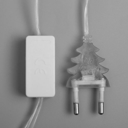 Гирлянда Нить 2 м с насадками Снежинка матовая, IP20, прозрачная нить, 36 LED, свечение тёплое белое, 220 В - Luazon lighting фото 7
