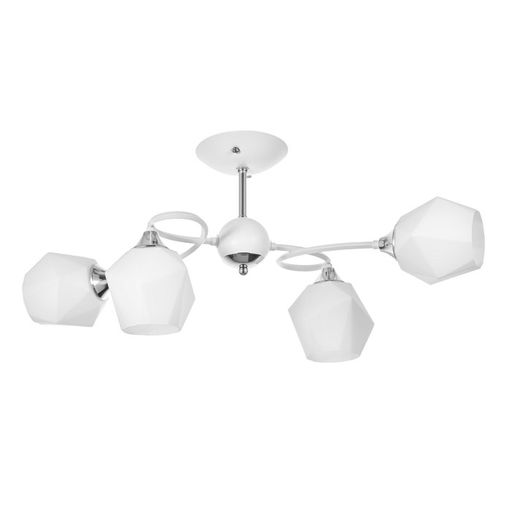 Светильник потолочный BayerLux «Миссури», люстра 4хЕ27, 40 Вт, белый, 71×36×29 см