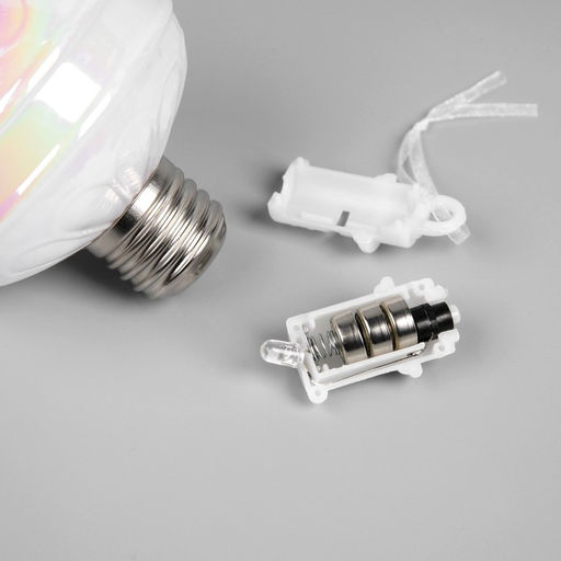 Набор ёлочных шаров Ретро, 3 шт, 87 см, 3 LED, от батареек AG139, свечение тёплое белое - Luazon lighting фото 3