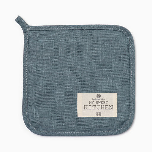 Прихватка Этель ECO turquoise, 19х19 см, 100% лён, 245 г/м2  фото 2