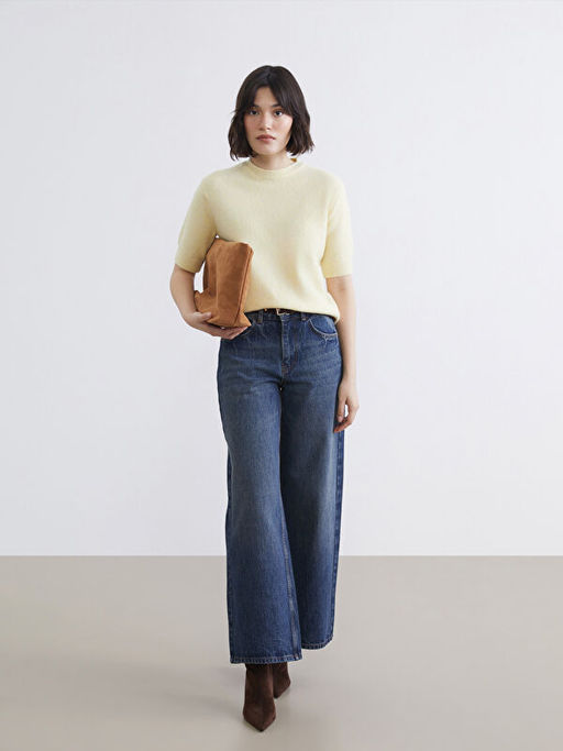 Bisiklet Yaka Kad?n Triko Kazak