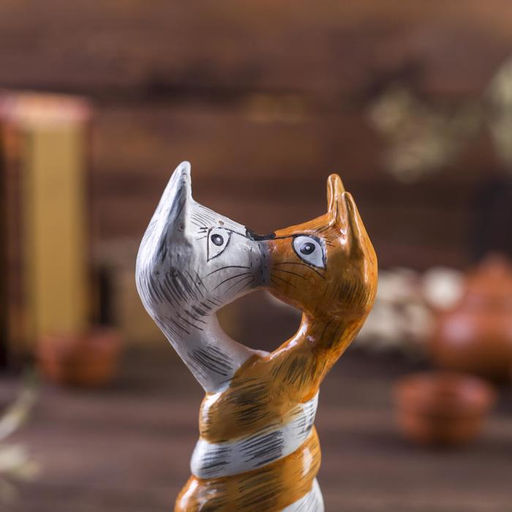 Сувенир «Целующиеся коты», 19×4×11 см, дерево