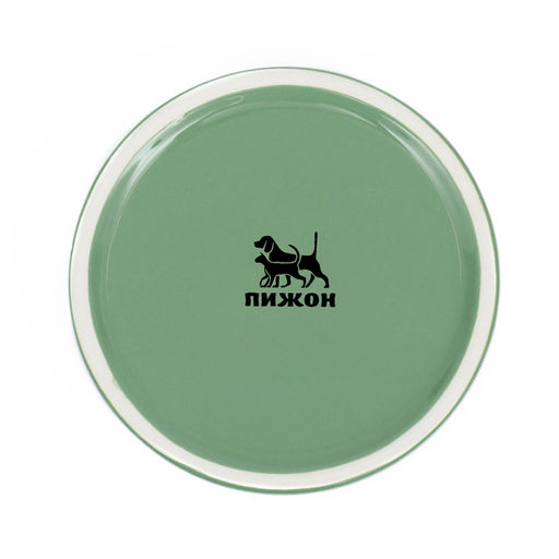 Миска керамическая на подставке 450 мл 13 х 5 см, серозеленая - Пижон фото 6
