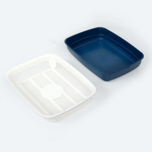 Лоток большой с сеткой Atlantis «Стандарт», 42×31×10 см, синий