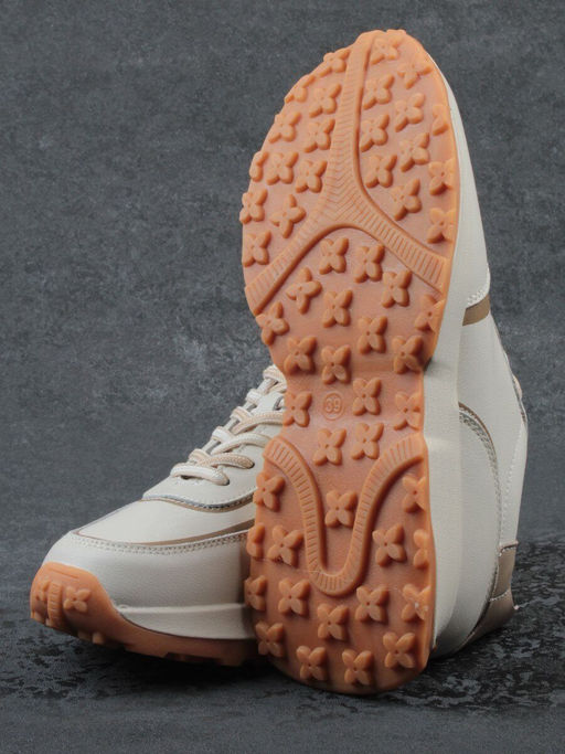 03-YC353-1 BEIGE Кроссовки женские (натуральная кожа) - Фабричный китай фото 14