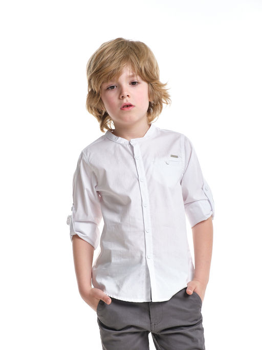 Рубашка голубая для школы на праздник UD 7950 голубой - Mini maxi фото 11