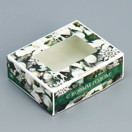 Цена за 5 шт. Коробка складная новогодняя «С Новым годом», 10×8×3.5 см