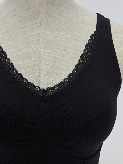 Balensiz Dolgusuz Dantel Detayl? Seamless B?stiyer
