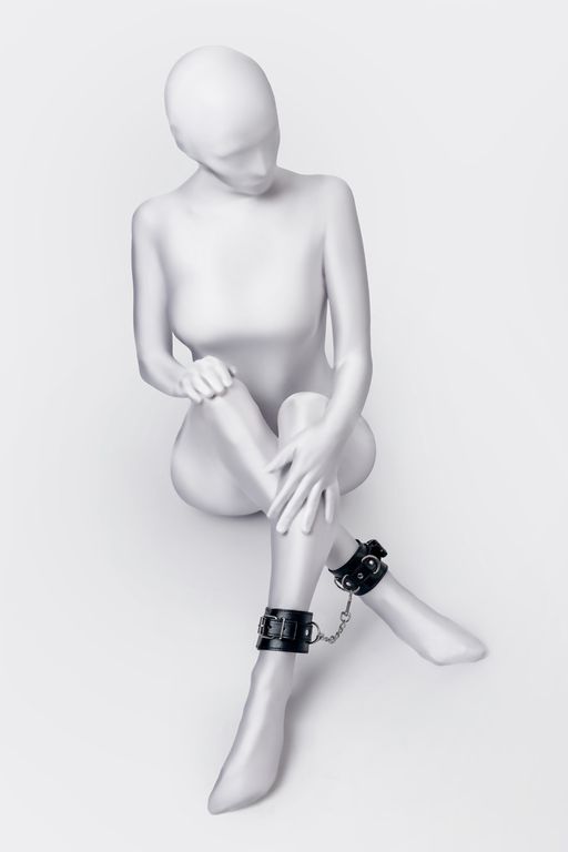 Поножи Anonymo #0153, PU кожа, черные, 26,5 см - Toyfa фото 3