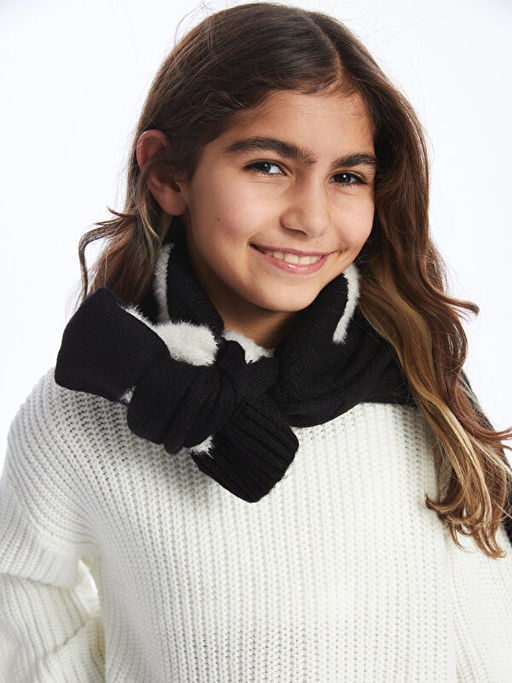 Bisiklet Yaka Uzun Kollu K?z ?ocuk Triko Kazak - Waikiki фото 2