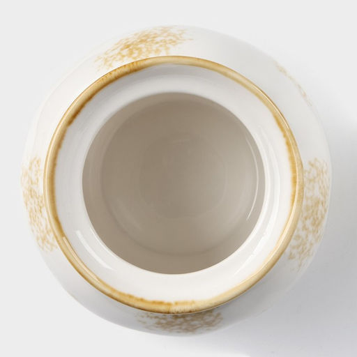 Сахарница Доляна Organic Gold, 420 мл, фарфор, белая