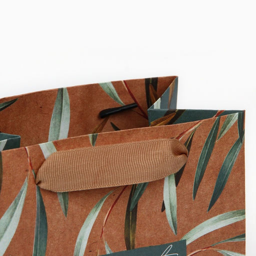 Цена за 2 шт. Пакет подарочный крафтовый квадратный, упаковка, «Present», 14 х 14 х 9 см