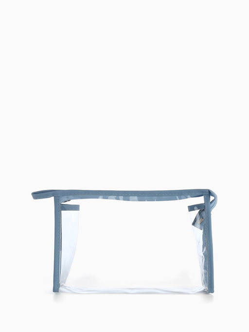 Набор простых косметичек на молниях 2 в 1, с рисунком, голубой