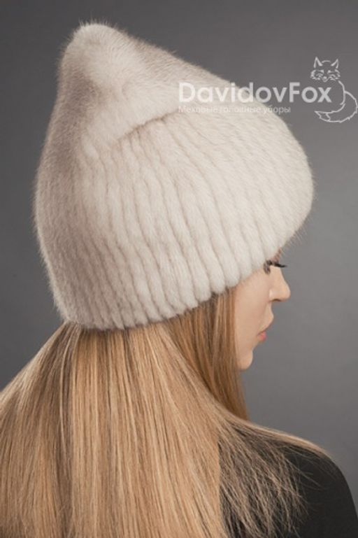 Шапка Бини норка колотый лед