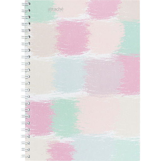 Бизнес-тетрадь А5,80л,кл,гр,обл.мат.лам. Attache Pastel Квадраты