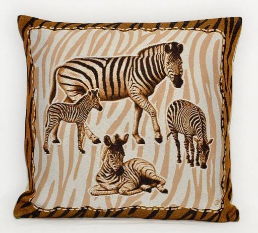 Зебры- гобеленовая наволочка