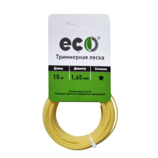 Леска для триммера нейлоновая d1,6мм (15м) (звезда)