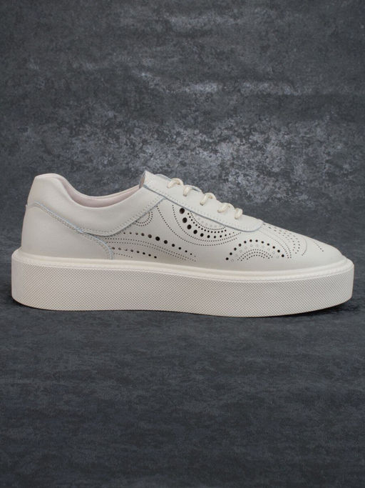 05-PDD166-1 BEIGE Кроссовки женские (натуральная кожа) - Фабричный китай фото 13