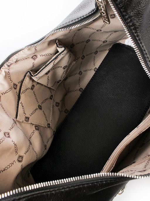 LACCOMA сумка Зафира-L815-черный эко кожа хлопок  фото 6