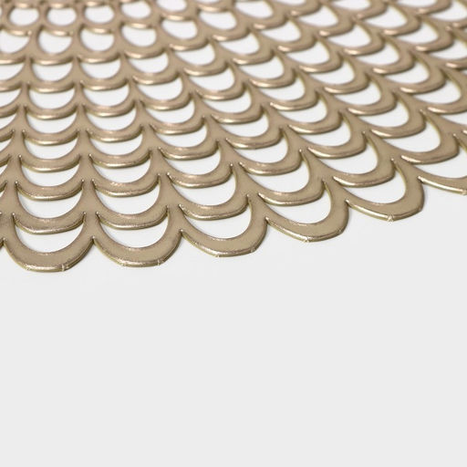 Набор салфеток сервировочных на стол Доляна Солнечная, d=38 см, 4 шт, цвет золотой  фото 10