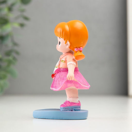 Фигурки набор полистоун Малыши с сумочками на сердце, 2 шт., 5?4.5?9; 5?4.8?9 см