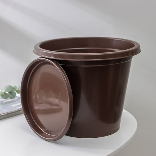Цена за 2 шт. Горшок для цветов с поддоном «Альтернатива. Эконом», 3 л, пластиковый, коричневый