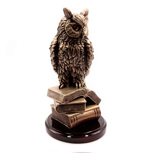 Сова с золотыми глазами дарует процветание через мудрость 26см-13см 1688гр ХРУПКОЕ