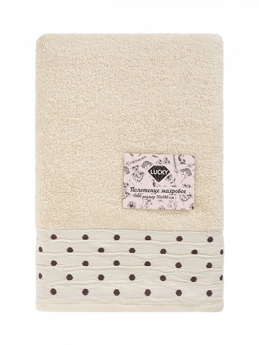 Полотенце для тела 70x140 молочный махровая ткань - Lucky фото 5