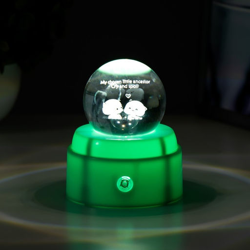 Фигурка светящаяся RISALUX Шар, LED-ночник, USB, АКБ, 9?9?11 см, МИКС