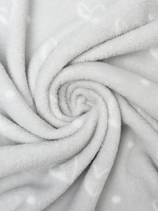 Плед Этель. Сердечки, 180?200 см, корал-флис  фото 2