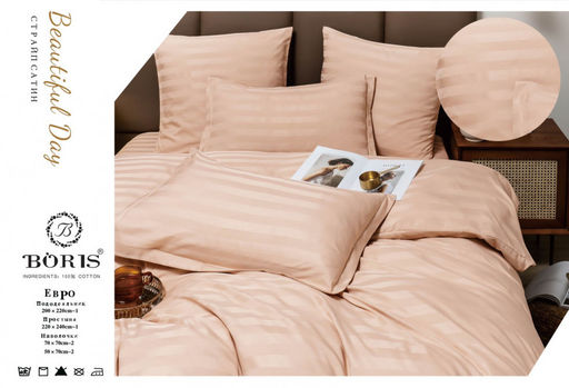 КПБ Boris Страйп-сатин в коробке BORSSB003 Евро