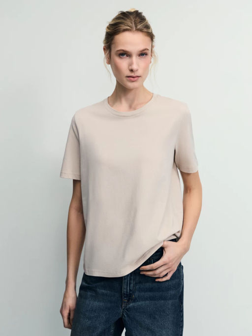 Базовая футболка из хлопка / Zarina фото 3