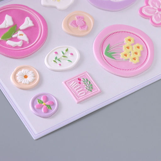 Наклейка для творчества «Печать. Привет счастье», 22×10 см