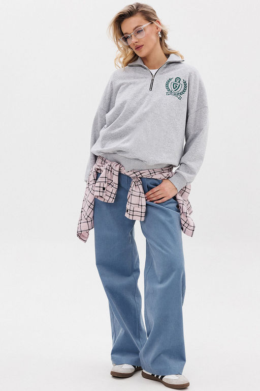 Джемпер GO F4077/50-04.164-170 серый меланж - Pirs фото 5