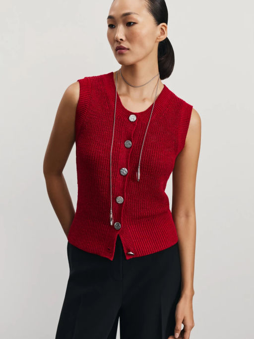 Вязаный жилет из хлопка / Zarina