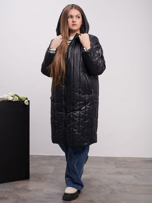 Пальто демисезонное Аврора черный - Yollochka фото 5