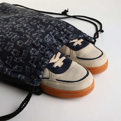 Мешок для обуви Коты, 32*0,5*40 см, отд на шнурке, черный - Simaland фото 4